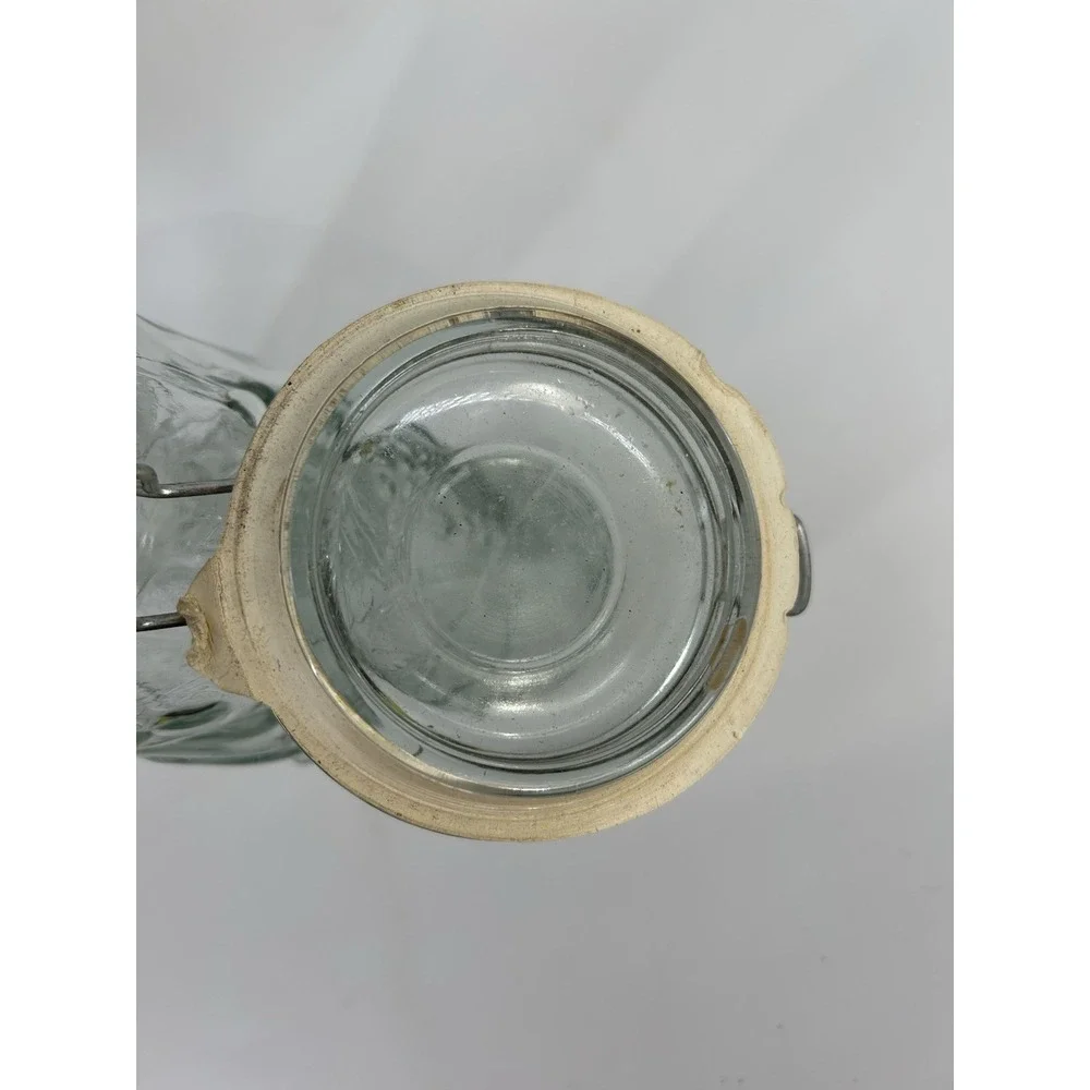 Vintage Elements Fruit Embossed Glass Canisters with Wire Flip Top 10
